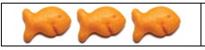 A decorative image of 3 goldfish crackers.